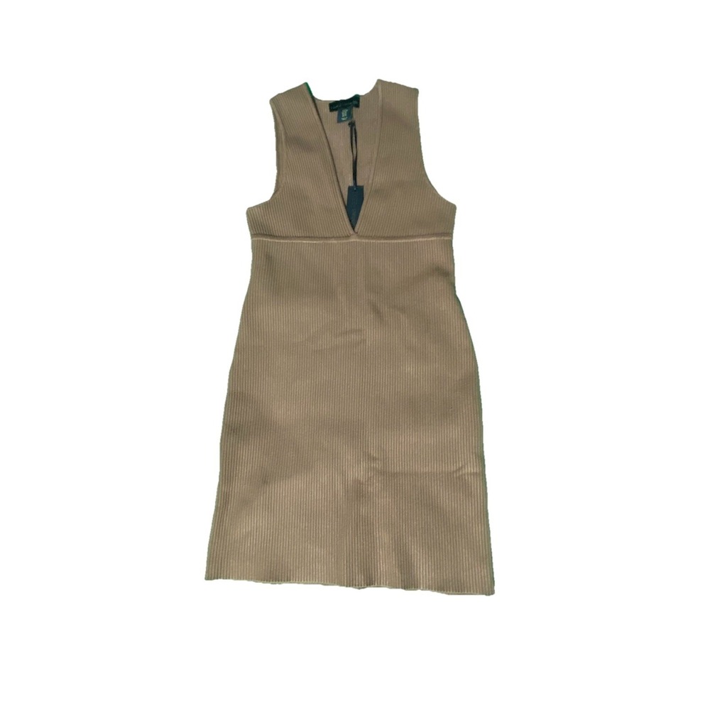 House of Harlow 1960 Maxi Sweater Dress Womens XS Sleeveless Brown Ribbed